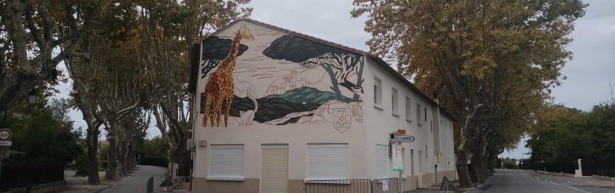 Début de la fresque peinture