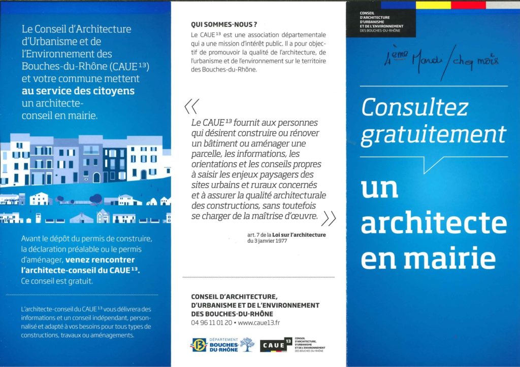 Un architecte en mairie prendre rendez-vous